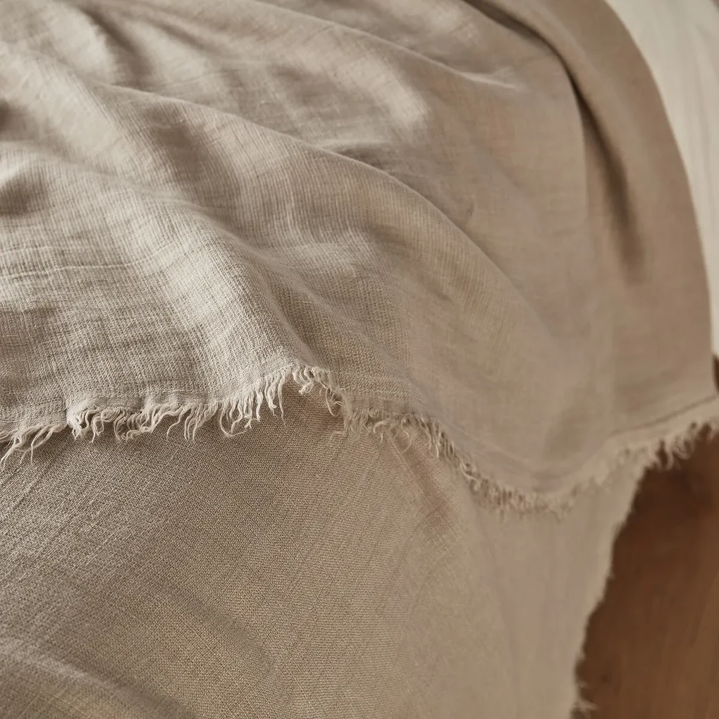 Beddensprei in gewassen linnen, Linange