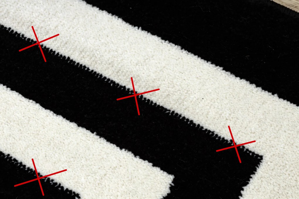 Tapijt HAMPTON Kader zwart - TWEEDE-KLASSE PRODUCT