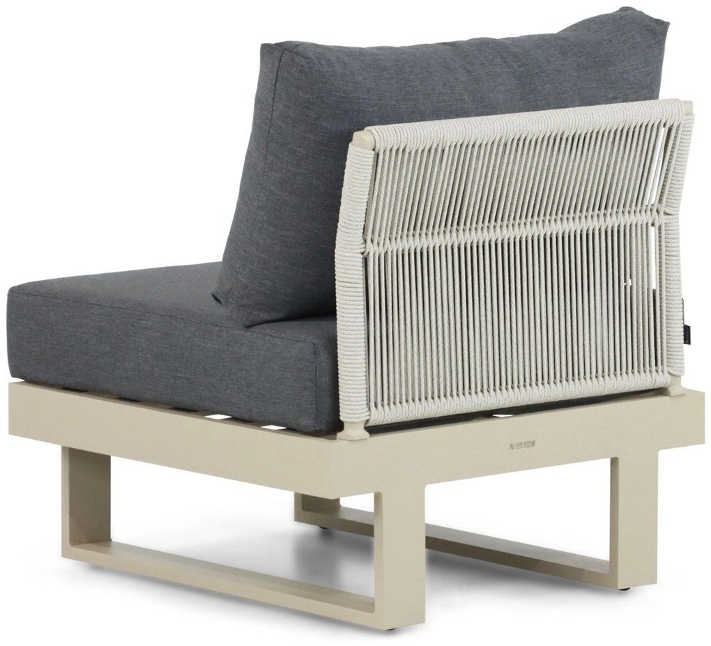 Hoek loungeset 6 personen Aluminium Taupe Lifestyle Garden Furniture Lorenzo