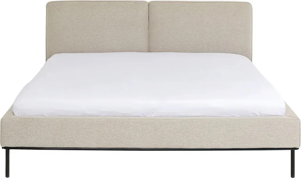2-persoons Bedframe Beige Stof 160 Cm