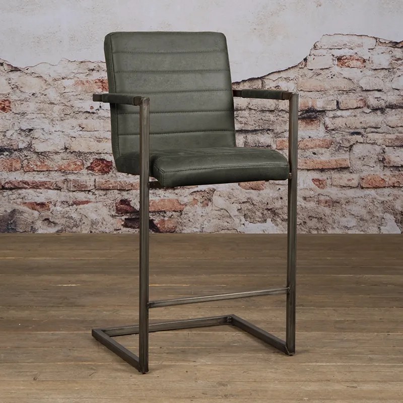 Stoere Barstoel Industrieel Bull Antracite