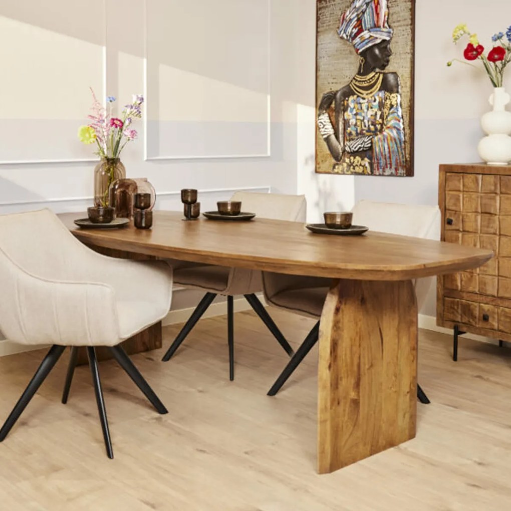 Starfurn Tense Eetkamertafel Massief Mangohout 240 Cm - 240 X 100cm.