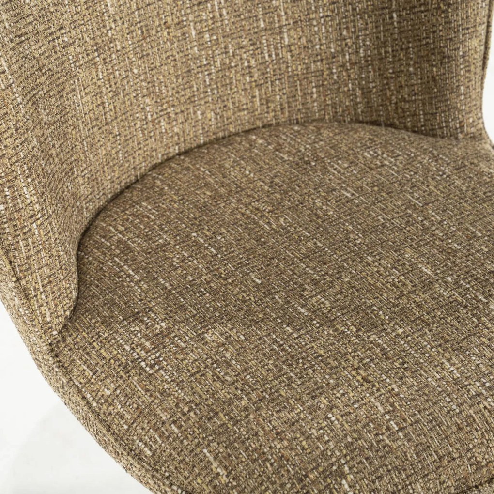 Eleonora Molly Draaibare Eetkamerstoel Mosterd Met Beige Poten