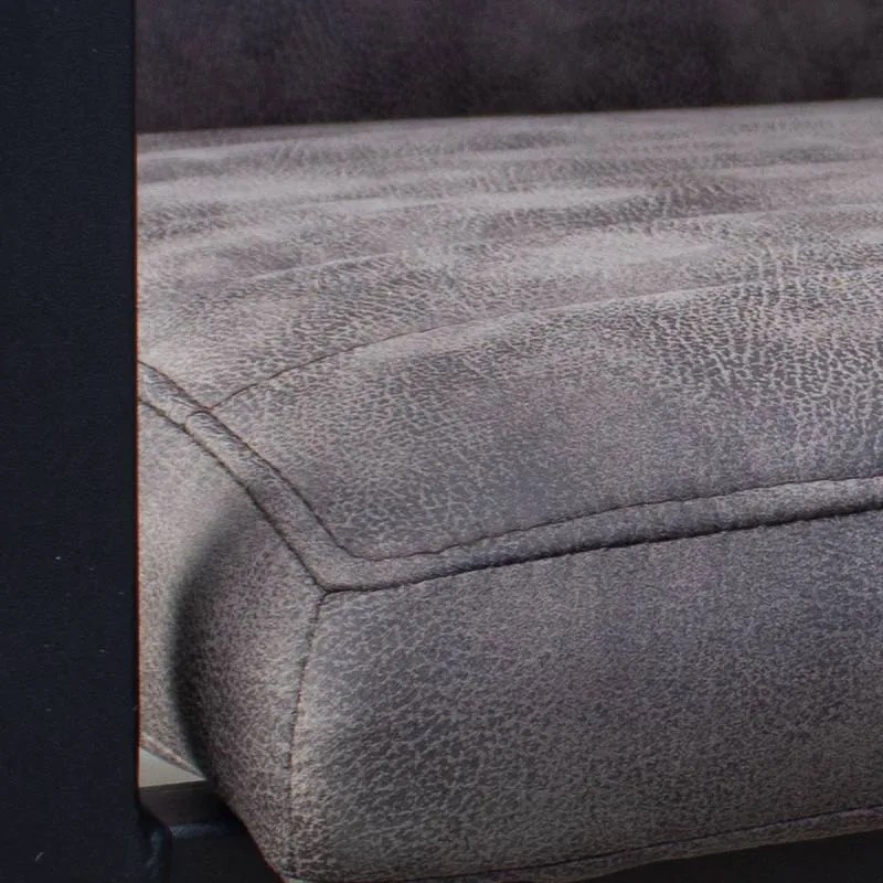 Eetkamerstoel - Apollo II - stof Cowboy retro lederlook antraciet