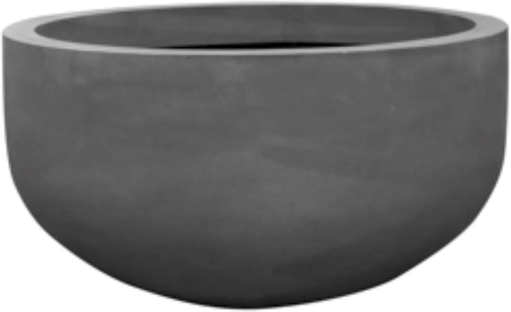 Bloempot City bowl m natural 60x110 cm grey rond