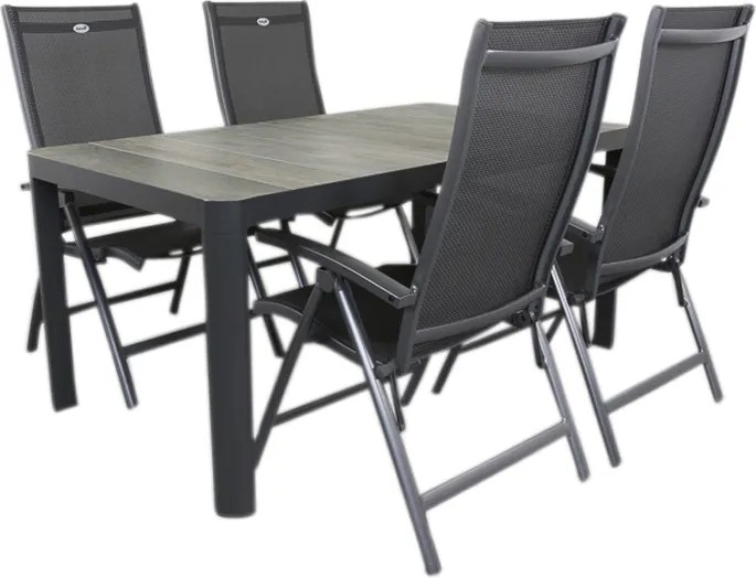 Hartman Salvatore/Queens 160x90 cm. verstelbare 4-persoons tuinset