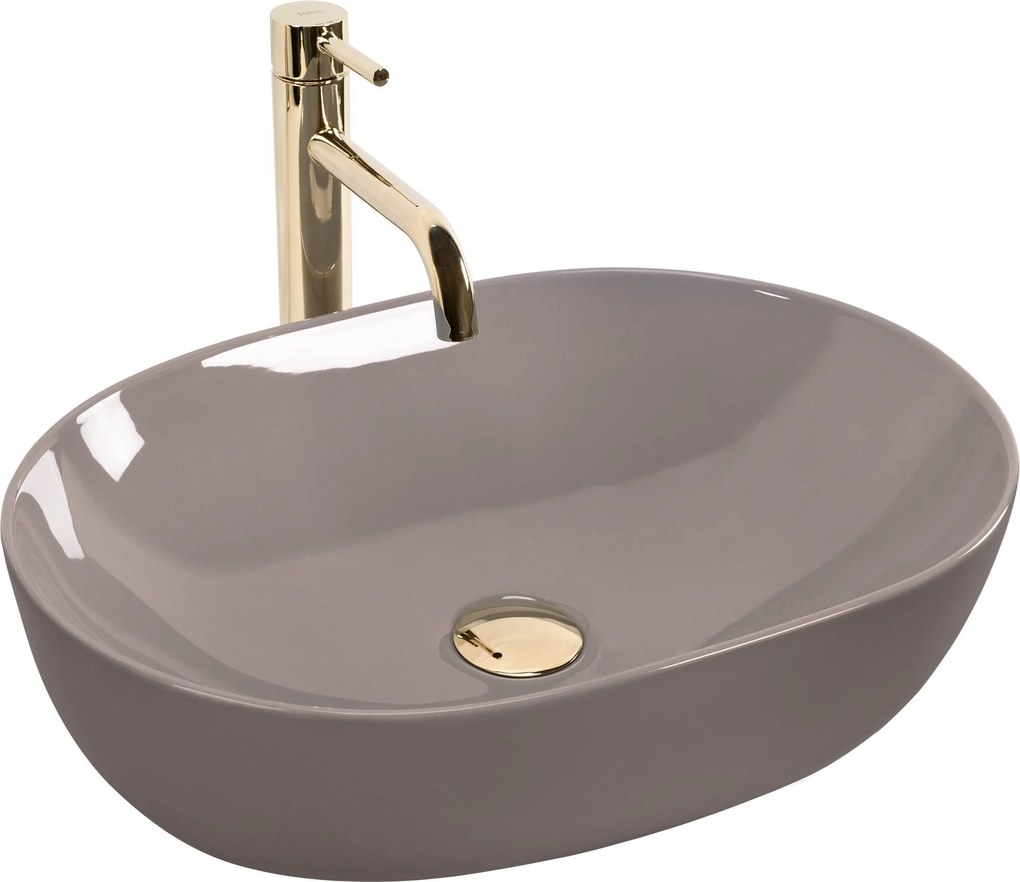 Opzetwastafel Rea Lisa Beige Shiny
