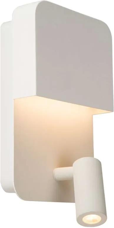 Lucide wandlamp Boxer - wit - 10x13,5x24 cm - Leen Bakker