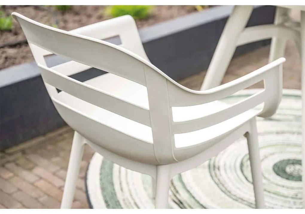 Garden Impressions Sunny balkonset 3-delig - Hareno tuintafel 71x71 cm - zand