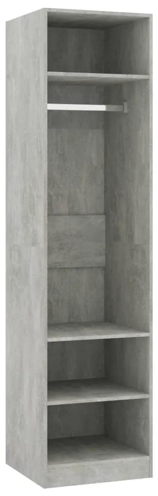 vidaXL Kledingkast 50x50x200 cm bewerkt hout betongrijs