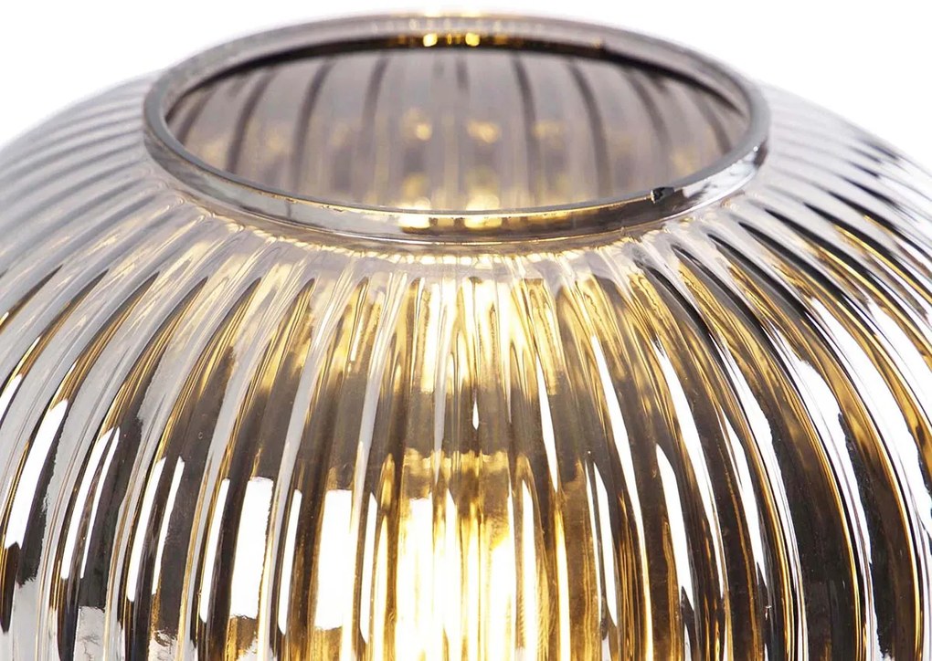 Smart tafellamp zwart met smoke glas incl. Wifi A60 - Karel