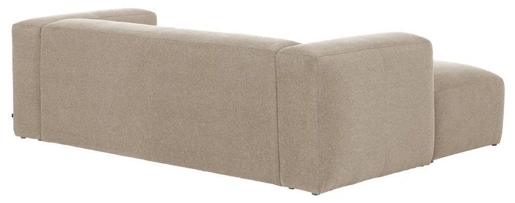 Kave Home Blok Moderne Hoekbank 240 Cm Uni Beige Chaise Longue Links