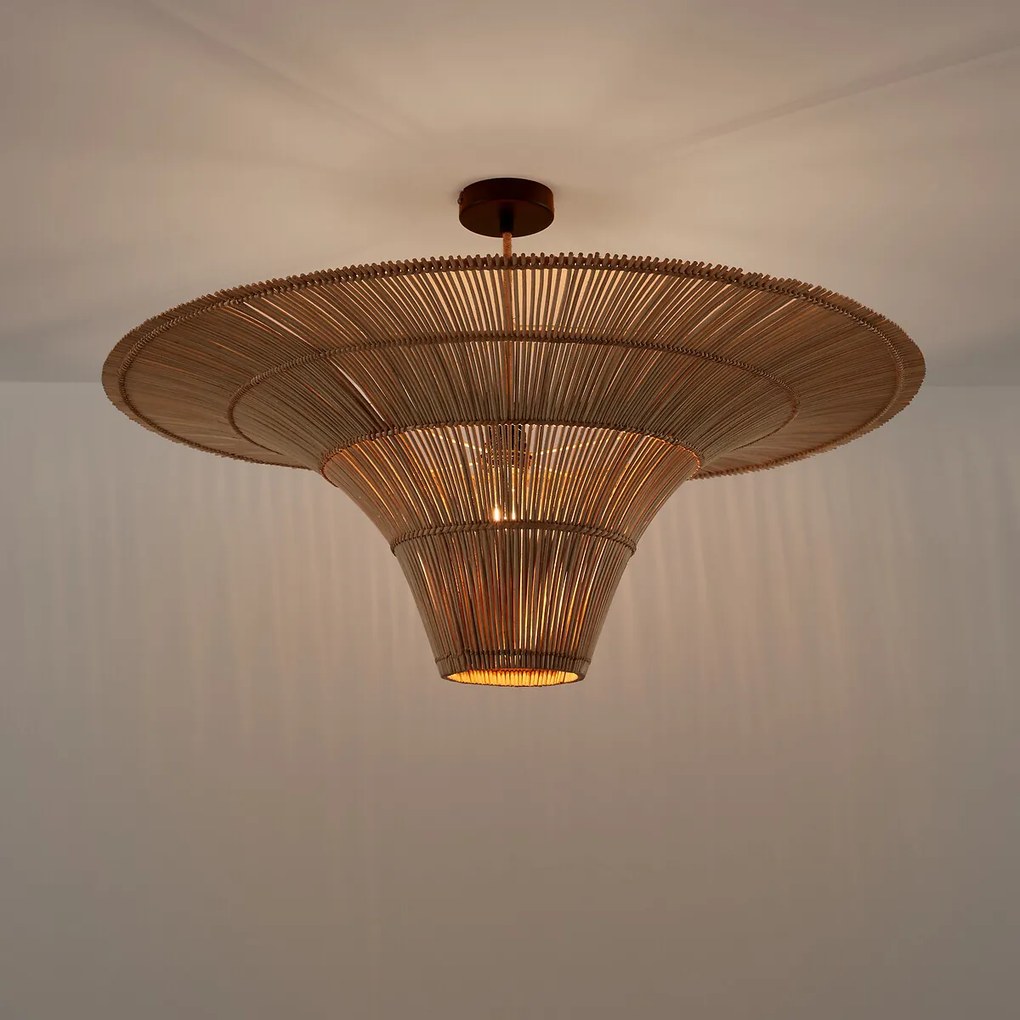 Hanglamp/plafonlamp in rotan Ø80 cm, Junita