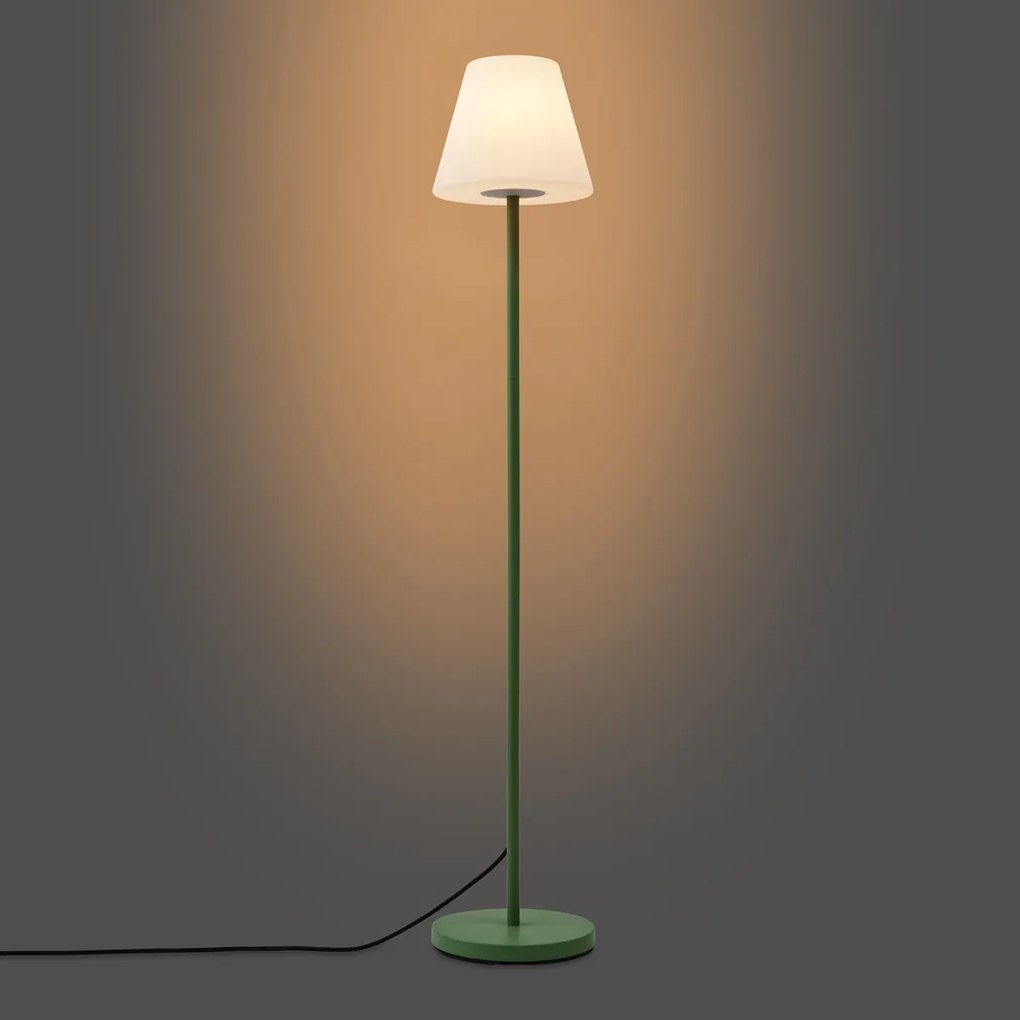 Buiten vloerlamp groen met witte kap IP65 - Virginia