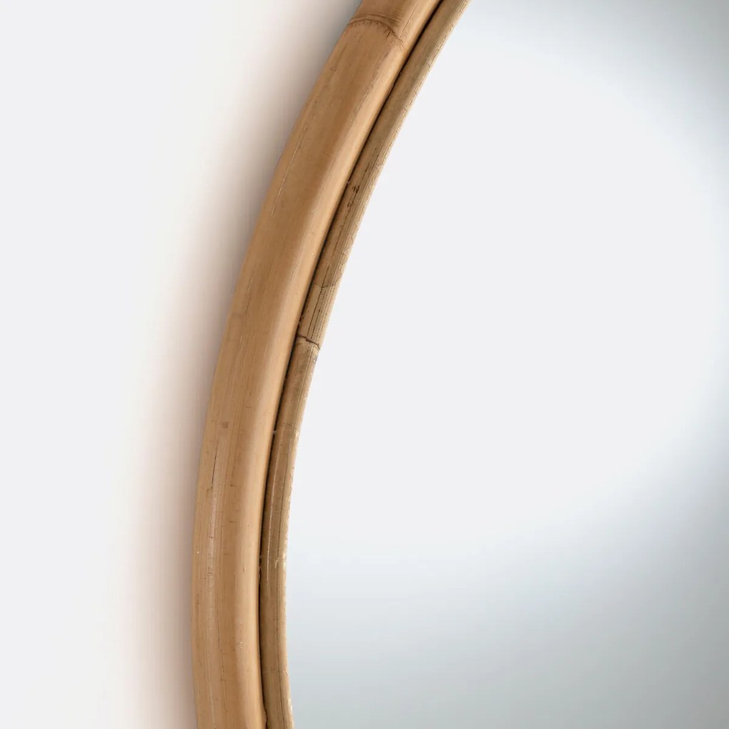 Ronde spiegel in rotanØ90 cm, Nogu