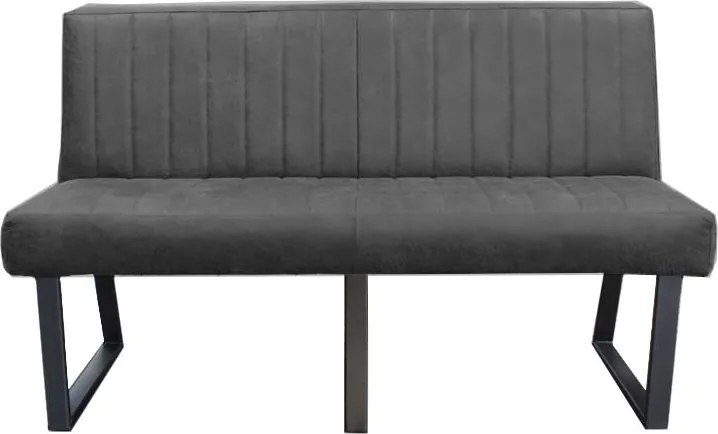 Eetkamerbank - Hengelo - leer Missouri antraciet 09 - 180 cm