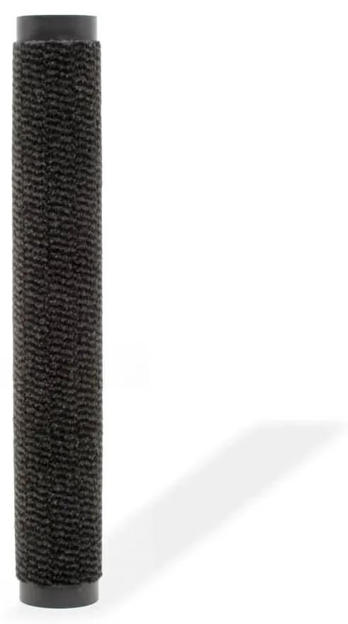vidaXL Droogloopmat rechthoekig getuft 120x180 cm zwart