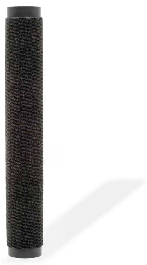 vidaXL Droogloopmat rechthoekig getuft 120x180 cm zwart