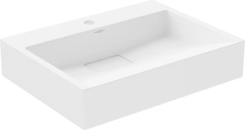 Mexen Ava opzetwastafel van conglomeratie 1/O 50 x 38 cm, wit - 23015001