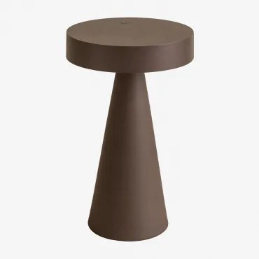 Draadloze Led-buiten Tafellamp Van Ijzer Catinca Bruin – Chocolade - Sklum