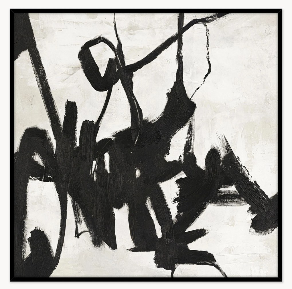 Handgeschilderd ingelijst canvas Playblack