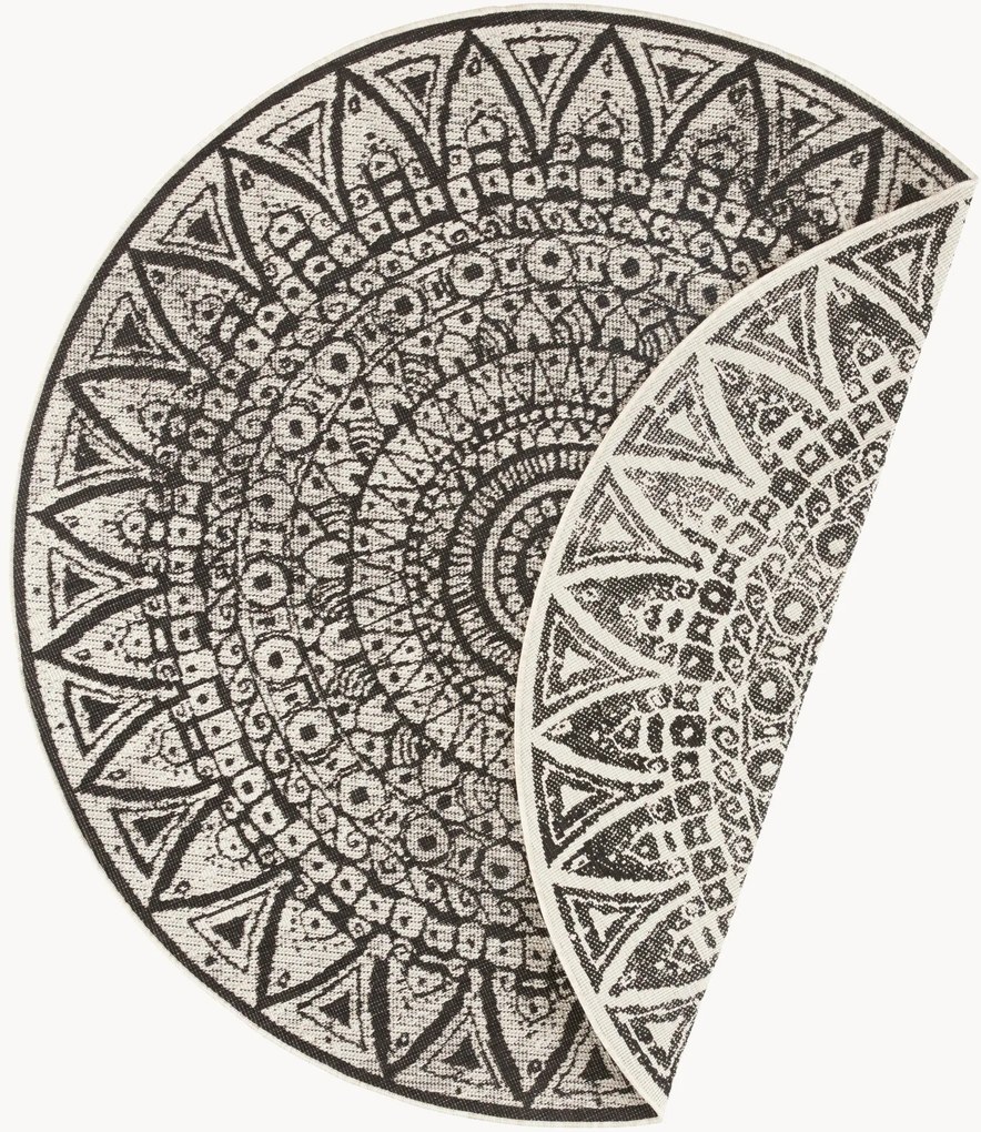 Rond dubbelzijdig in- & outdoor vloerkleed Lilja