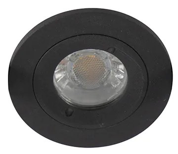 Set van 6 Moderne inbouwspot zwart rond IP44 - Xena