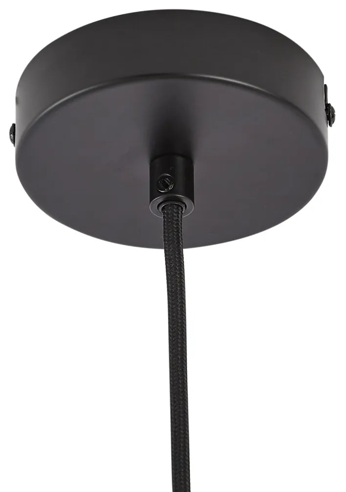 Retro hanglamp goud met groen glas - Jina