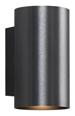Moderne wandlamp gunmetal rond 2-lichts GU10 50mm - Sandy Modern GU10 Binnenverlichting Lamp