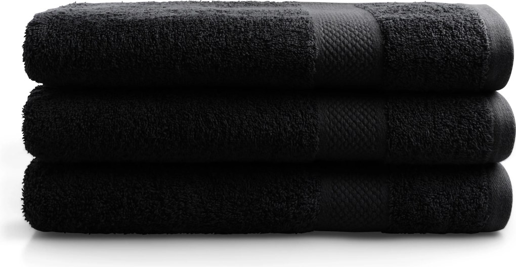 Handdoek Hotel Collectie - 70x140 - 3 stuks - zwart
