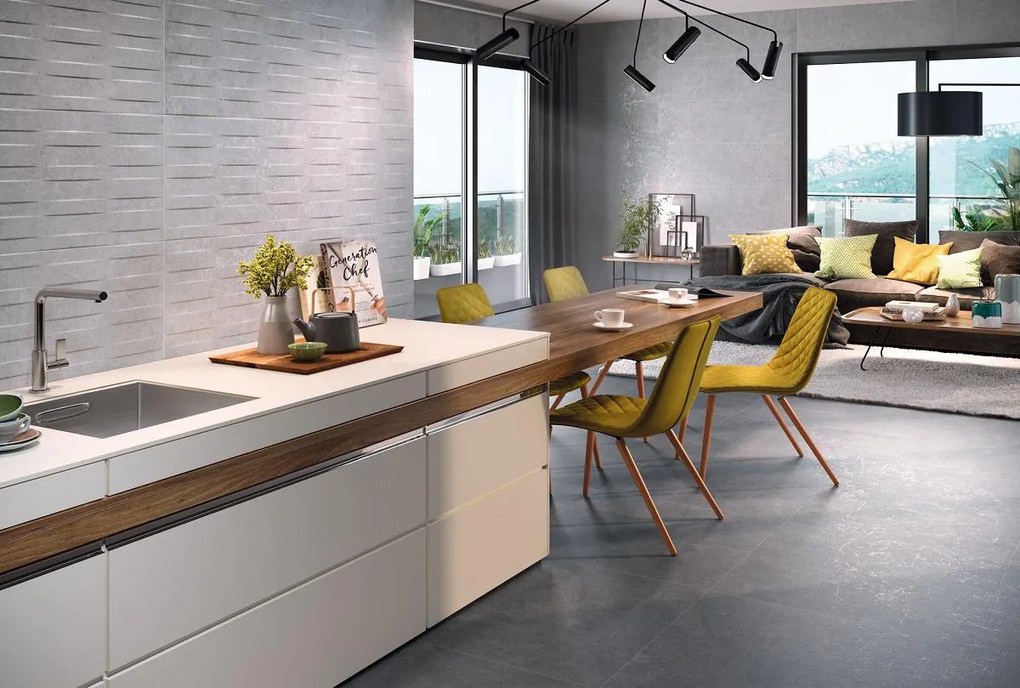 Jabo Materia Antracite keramische vloertegels 75x75cm gerectificeerd