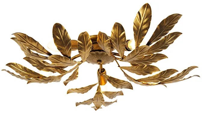 Vintage plafondlamp antiek goud 5-lichts - Linden