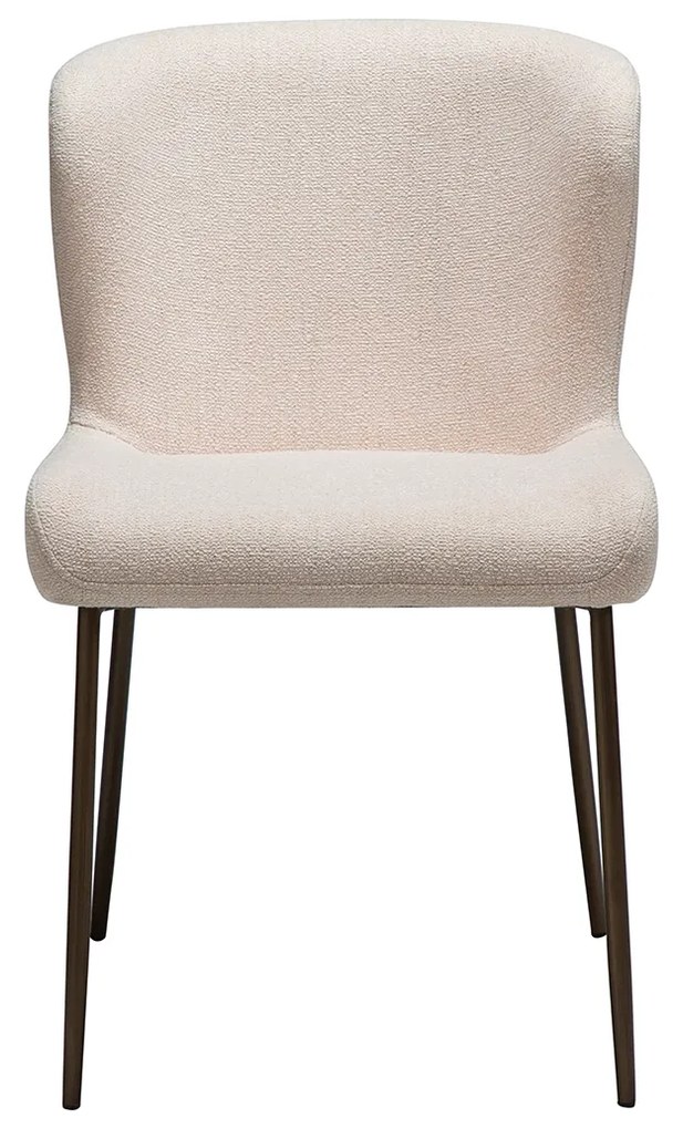 Dan-Form Glam Luxe Eetkamerstoel Boucle Creole Pink En Antique Brass