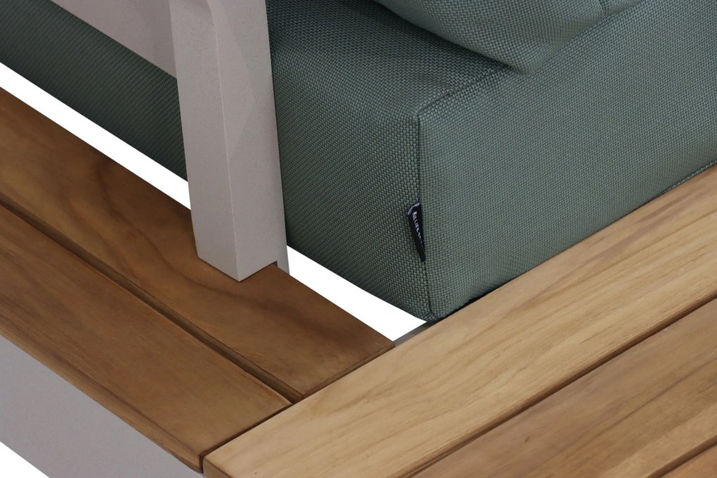 Loungeset 5 personen Aluminium/Teak Taupe Lifestyle Garden Furniture Vittoria