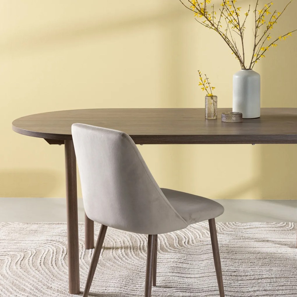 Minimalistische Ovale Eettafel - 90 X 180cm.