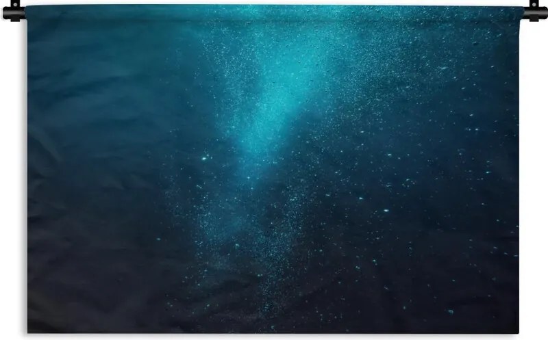 Wandkleed Zee - Diepe zee met doorschijnende zon Wandkleed katoen 180x120 cm - Wandtapijt met foto XXL / Groot formaat!