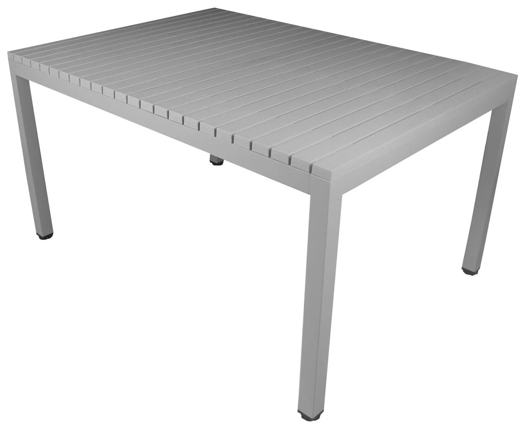 YASU Lichtgrijs (asgrijs) - MODERNE RECHTHOEKIGE TUINTAFEL (voor keuken, café, tuin)