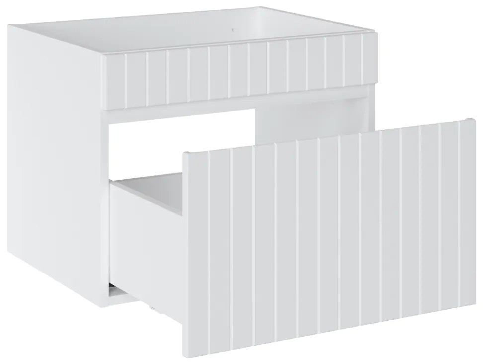 Comad Iconic White badkamermeubel 60cm met witte wastafel 1 kraangat