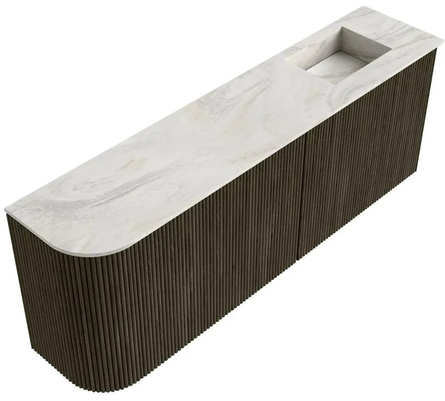 Mondiaz Joya DLux 110cm toiletmeubel ronding links shadow met wastafel faye rechts zonder kraangat ostra