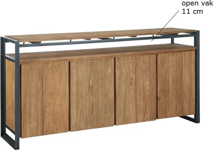 D-Bodhi Fendy Dressoir 4-deurs Van Teakhout - 200x45x100cm.