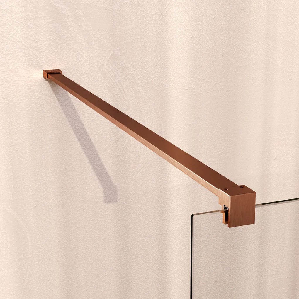 Brauer Void Carving profielloze douchecabine 80x80cm koper geborsteld PVD