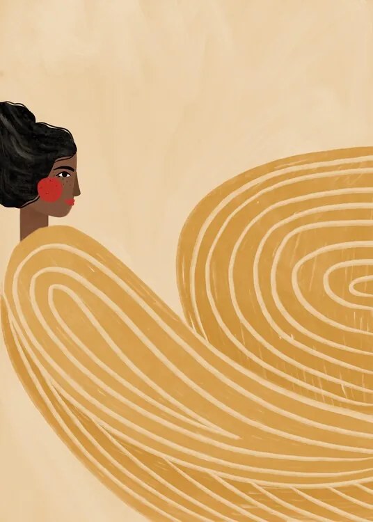 Ilustratie The Woman With the Yellow Stripes, Bea Muller