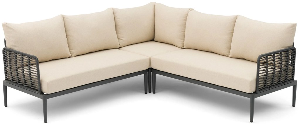 Hoek loungeset 5 personen Aluminium/wicker Grijs Coco Ibiza