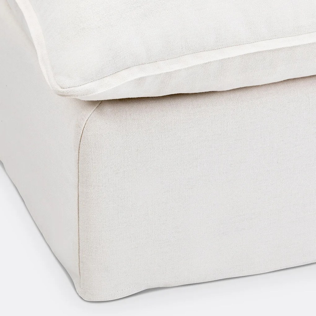 Poef, afneembare hoes, in dik linnen, Odna