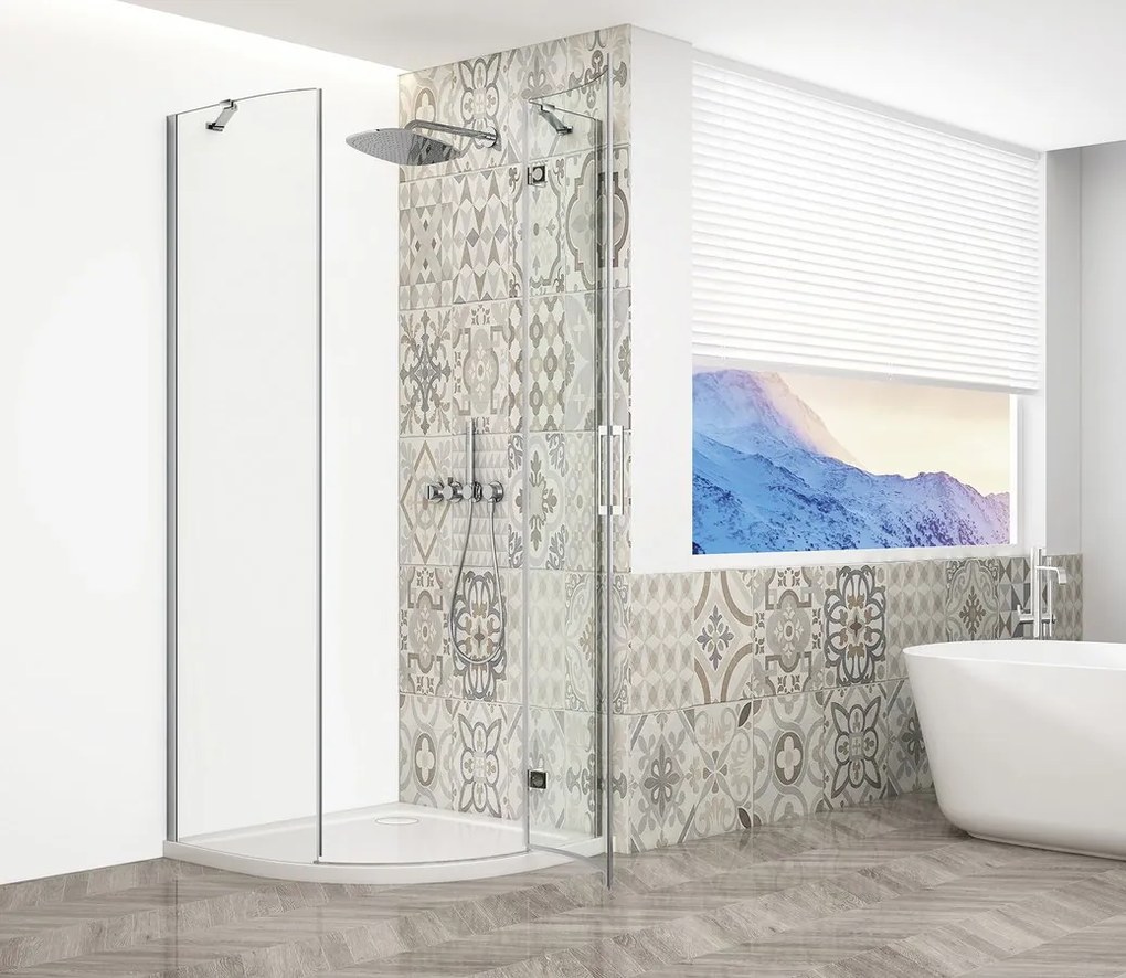 Gelco Trinity kwartronde douchecabine 90x90cm rechts helder glas chroom