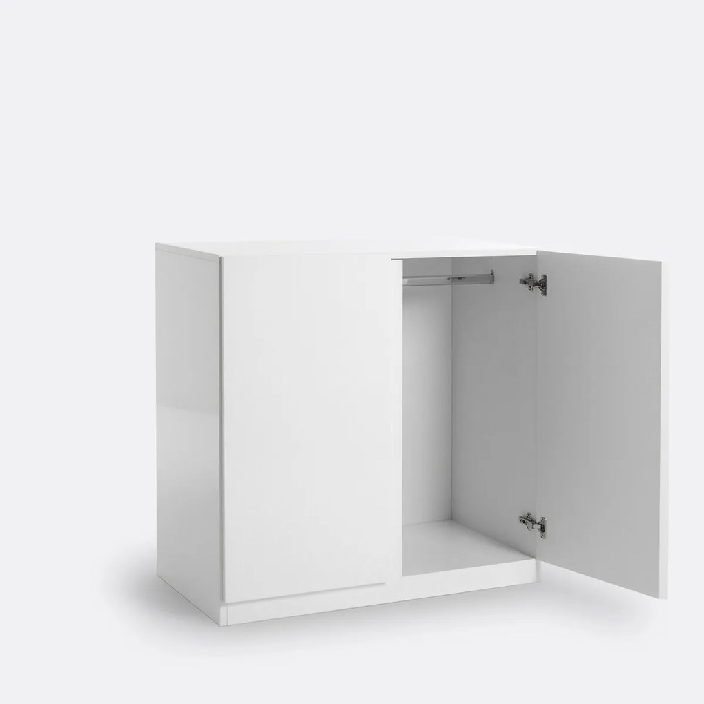 Lage kast met 2 deuren, hangkast, LEO