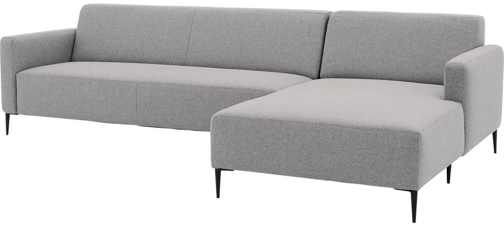 Goossens  Key West lichtgrijs, stof, 3-zits, modern design