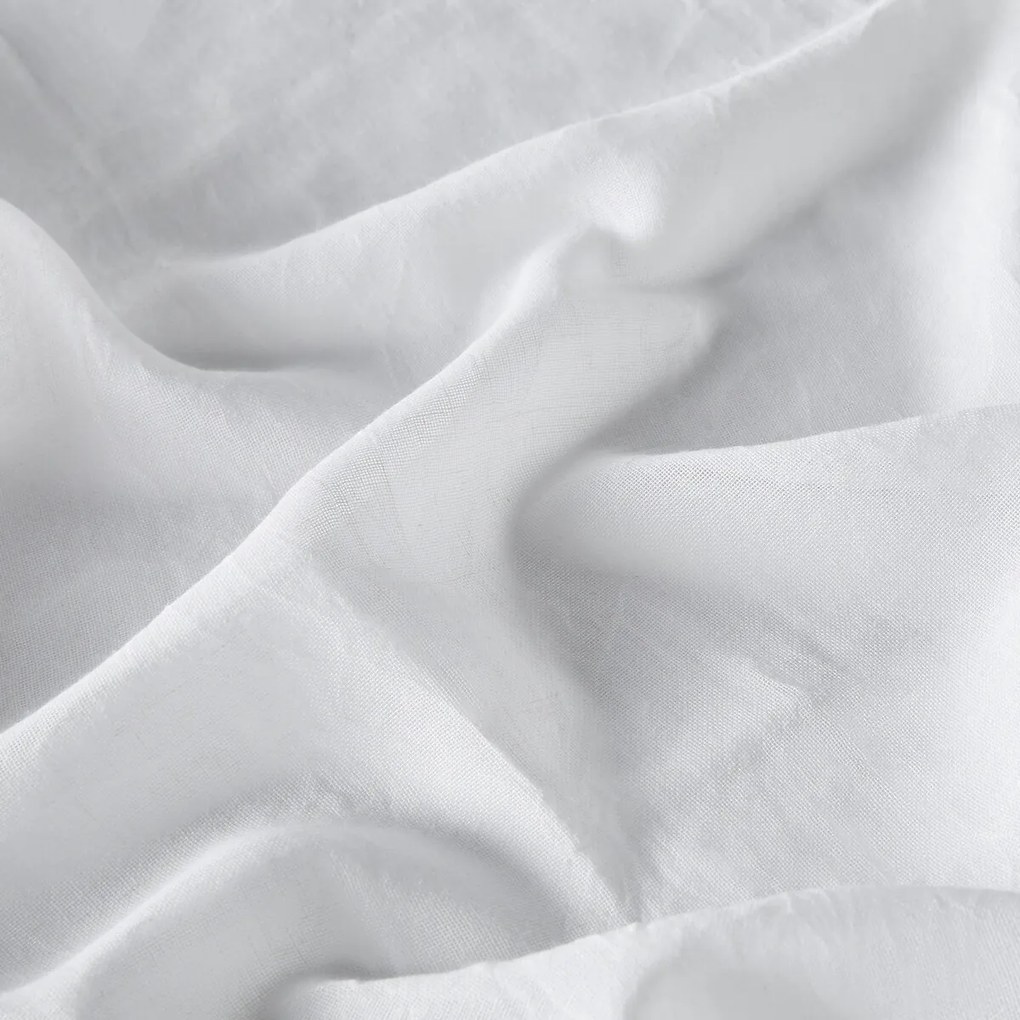 Glasgordijn in polyester en linnen met plooien Aron