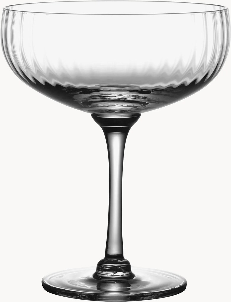 Mondgeblazen kristallen cocktailglazen Ripple, 4-delig