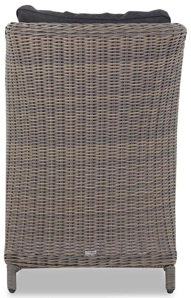 Tuinset Ronde Tuintafel 4 personen 120 cm Wicker Taupe  Garden Collections Buckingham/Graniet